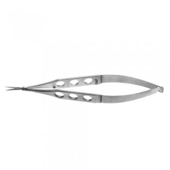 Stern-Gills Micro Scissor Straight - Sharp Tips - Extra Thin Stainless Steel, 11 cm - 4 1/2" Blade Size 10 mm